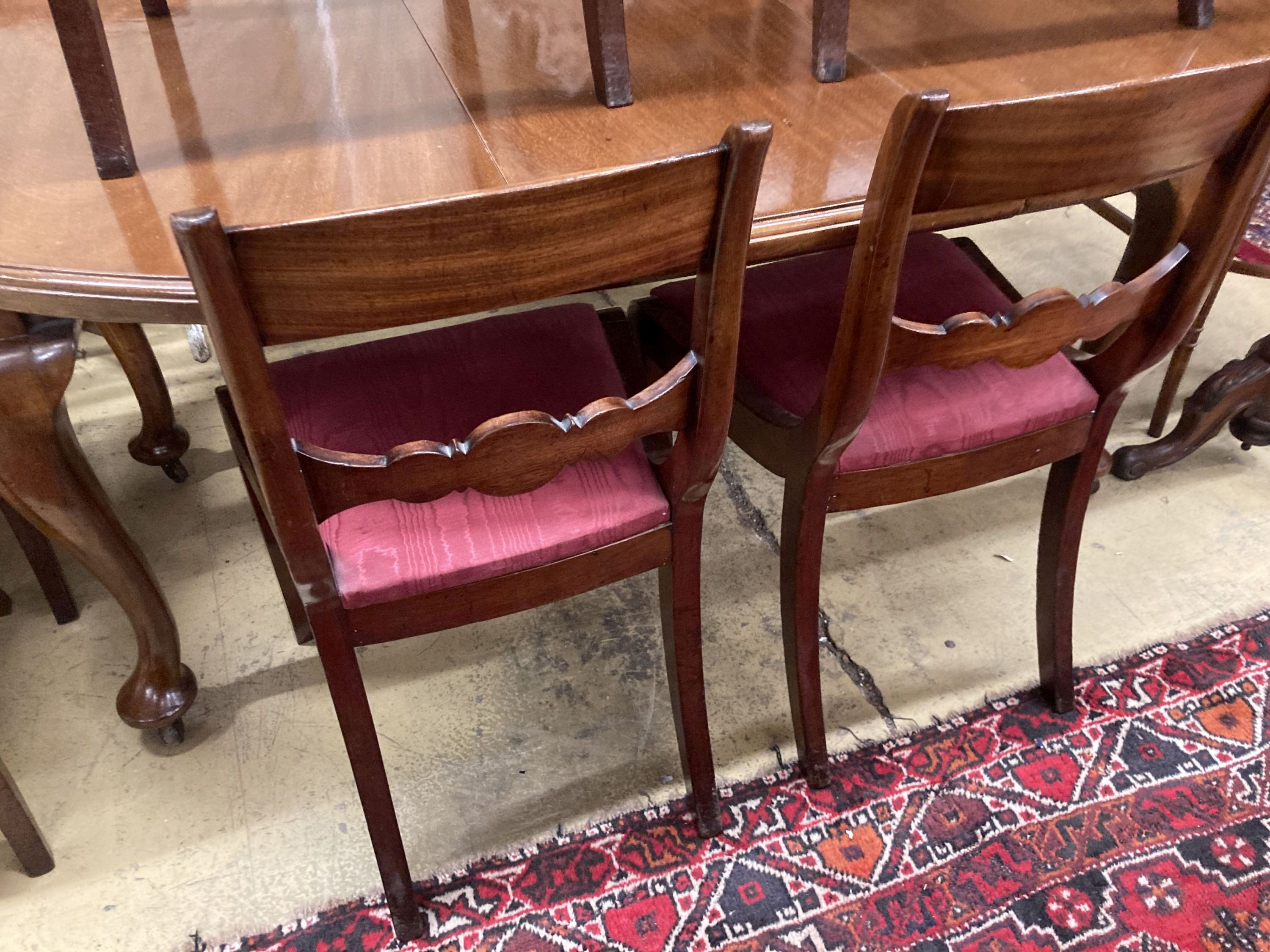 A set of six Regency mahogany dining chairs (a.f.)